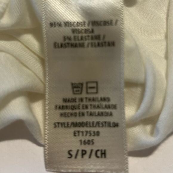 🆕 Ella Moss Drape Top Womens Size S Ivory Soft Viscose Blend Luxurious Y2K NWT - Picture 6 of 9